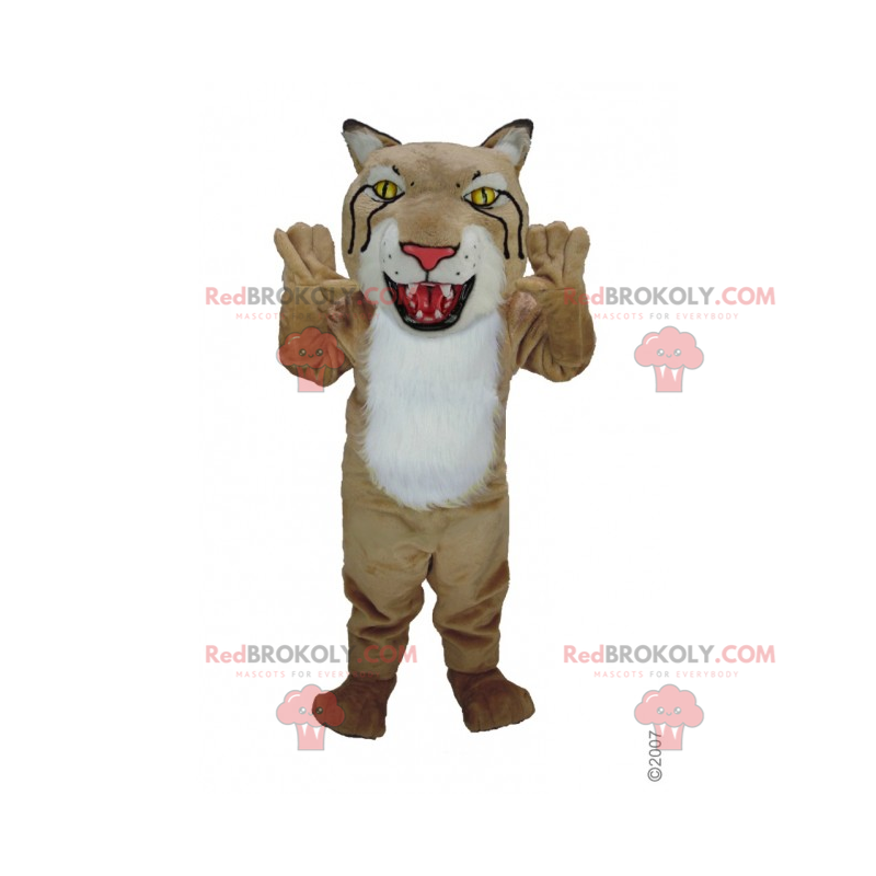 Lynx-mascotte met een groot hoofd - Redbrokoly.com