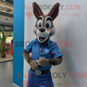 Blå Gazelle maskot kostume...