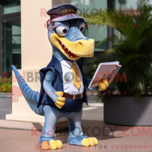 Navy Spinosaurus maskot...
