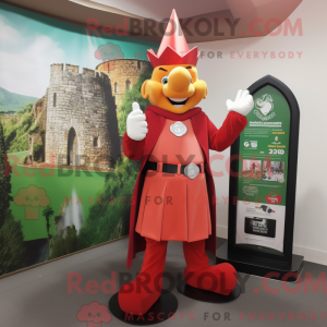 Red Irish Castle maskot...