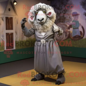 Sølv Suffolk Sheep maskot...