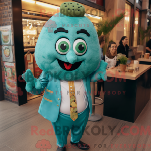 Blågrøn Falafel maskot...