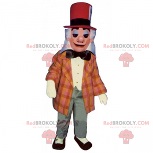 Magiker maskot med rød hatt - Redbrokoly.com