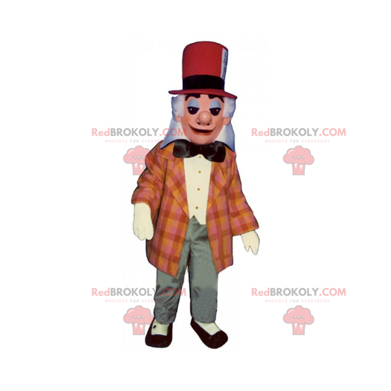 Mascotte de magicien avec chapeau rouge - Redbrokoly.com