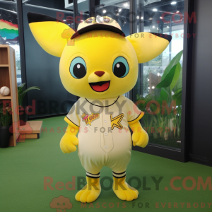 Lemon Yellow Bat mascot...