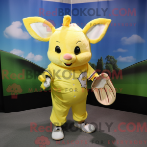 Lemon Yellow Bat mascot...