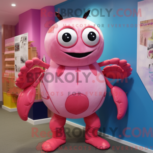 Postava maskota Pink Crab...