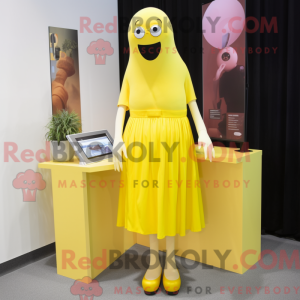 Geel Spook mascottekostuum...