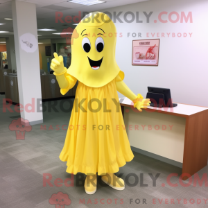 Geel Spook mascottekostuum...