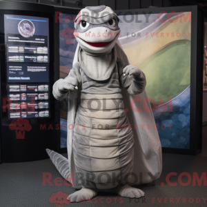 Gray Python mascot costume...