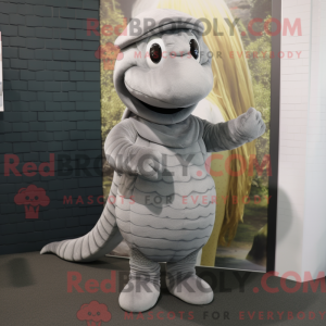 Gray Python mascot costume...