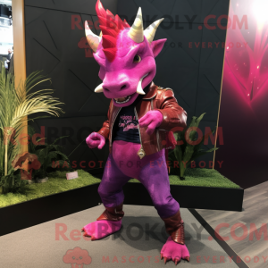 Máscara Magenta Triceratops...