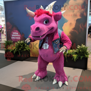 Máscara Magenta Triceratops...