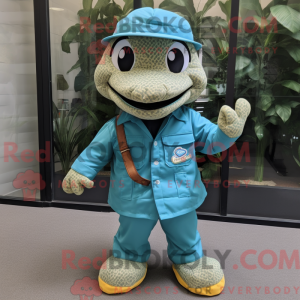 Turquoise Python mascot...
