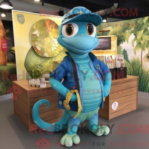 Turquoise Python mascot...