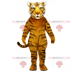 Maestosa mascotte tigre con gli occhi verdi - Redbrokoly.com