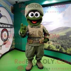 Grøn Grøn Beret maskot...