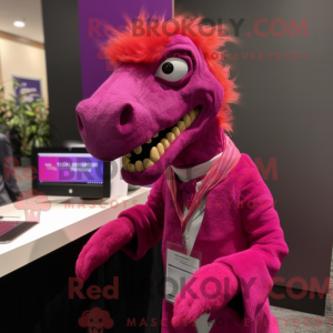 Magenta Deinonychus mascot...