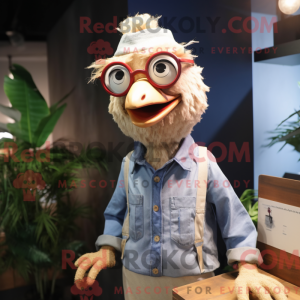 Tan Hens maskot kostume...