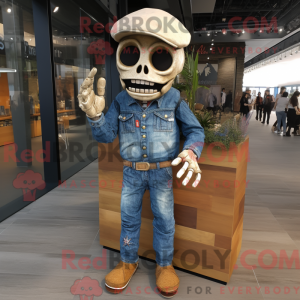 Maskotdraktfigura Tan Skull...