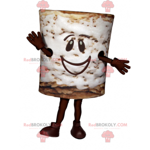 Mascotte de marshmallow avec visage souriant - Redbrokoly.com