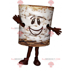 Mascotte marshmallow con volto sorridente - Redbrokoly.com