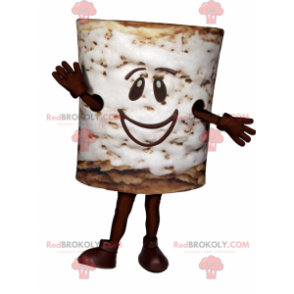 Mascotte de marshmallow avec visage souriant - Redbrokoly.com
