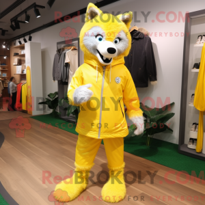 Lemon Yellow Wolf maskot...