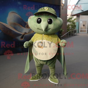 Olive Stingray Maskottchen...
