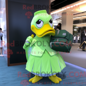 Postava maskota Lime Green...