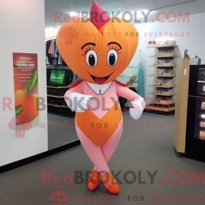 Peach Heart mascottekostuum...