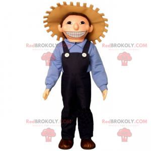 Profession maskot - landmand med hat - Redbrokoly.com