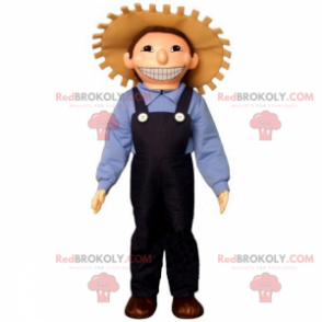 Mascota de profesión - granjero con sombrero - Redbrokoly.com