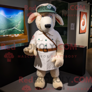 Witte schapen mascotte...