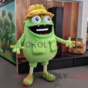 Lime Green Burgers mascot...