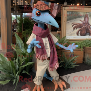 Maroon Pterodactyl maskot...