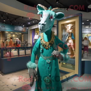 Postava maskota Teal Goat...