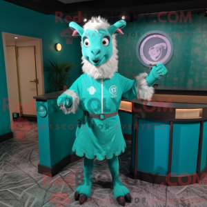 Postava maskota Teal Goat...