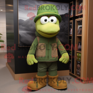 Disfraz de mascota verde...