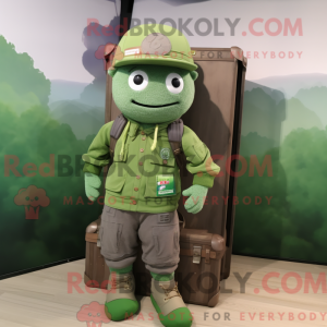 Grøn Men maskot kostume...