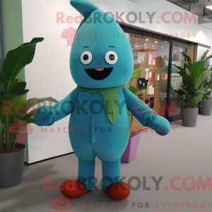 Teal Radish mascottekostuum...