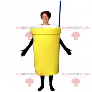 Milkshake mascot with straw - Redbrokoly.com