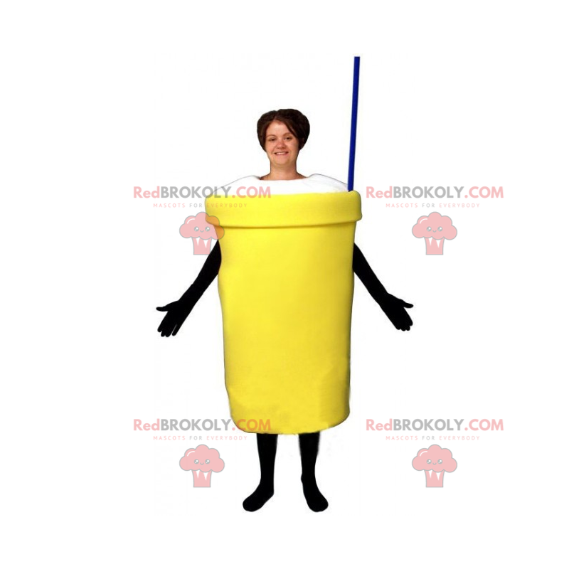 Mléčný koktejl maskot se slámou - Redbrokoly.com Mléčný koktejl maskot se slámou - Redbrokoly.com