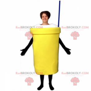 Mascotte de milkshake avec paille - Redbrokoly.com