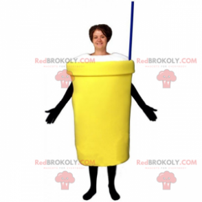 Milkshake mascot with straw - Redbrokoly.com