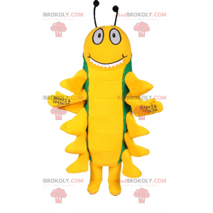 Green and yellow centipede mascot - Redbrokoly.com