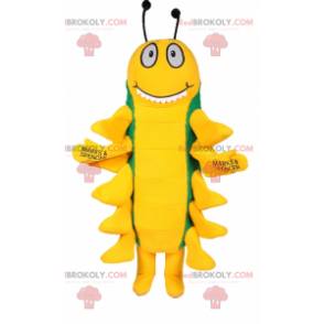 Green and yellow centipede mascot - Redbrokoly.com