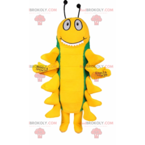 Mascota ciempiés verde y amarillo - Redbrokoly.com