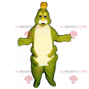 Mascote centopéia verde e barriga branca - Redbrokoly.com