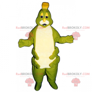 Mascotte de mille pattes vert et ventre blanc - Redbrokoly.com
